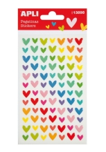 Наклейки Разноцветные сердечки, Apli Kids, арт. 13898