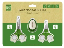 Kid manicure set, scissors and nippers 0M+, 3M+, 9M+ Newborn to Infant Set Nature Love Mere, Korea