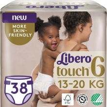 Baby diapers Touch 6, Libero, 13-20 kg, 38 pcs., art. 7322541071039