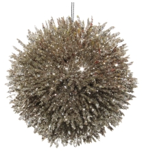Новогодний шар игольчатый с блестками, Shishi, 9 см, арт. 53830