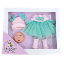 Doll set of clothes Mia, Nines d`Onil, with a green dress, art. V-30