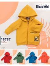 Children jacket MiniWorld MOTORCUCLE for a boy with fleece (6-9/9-12/12-18/18-24)