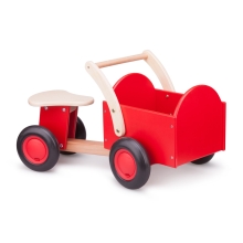 Велосипед-перевозчик, New Classic Toys, деревянный, красный, арт. 11400