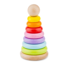 Kid pyramid, wooden Rainbow, New Classic Toys, 10501 from 12m +