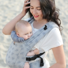 Эрго рюкзак DLIGHT из шарфовой ткани - Диаманты, серый, Love&Carry™ Украина (LC514)