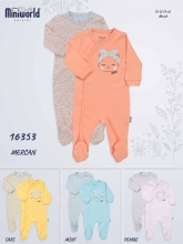 Baby overalls MiniWorld CUTE for girls 2pcs (0-3/3-6)