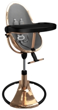 Highchair Bloom Fresco ROSE GOLD BLACK (with insert Snake Skin Gray) USA