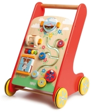 Развивающая игрушка-ходунки, Bigjigs Toys, красные, деревянные, арт. T0214
