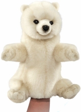 Полярний ведмідь, іграшка на руку, 31 см, мяка іграшка реалістична Hansa (7158)