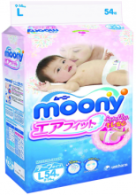 Diapers Moony L 9-14 kg RS54 (4903111244003)