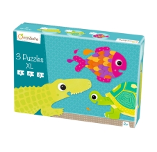 Cardboard puzzle Animals, 3 el., Avenue Mandarine™ France (42700O)