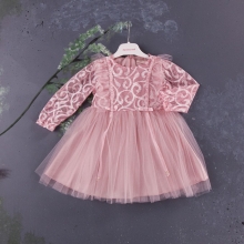 Платье с фатином и кружевом на 1-4 года Baby Rose (3886)