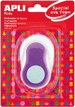 Apli Kids™ | Hole punch shaped for paper round, violet, Spain (13301)