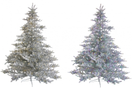 Silver Christmas tree 3600 LED, Shishi, with colored or plain lights + 6 extra. functions, 2.75 m, art. 58614