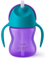 Чашка із трубочкою PHILIPS Avent, 210 мл 1 шт. 9 міс. + дизайн для хлопчиків (SCF796/01)