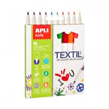 Набор маркеров для текстиля Apli Kids 10 шт (18220)