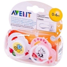 Orthodontic pacifier Philips Avent Fashion 0-6 months 2 pcs (SCF172/18)
