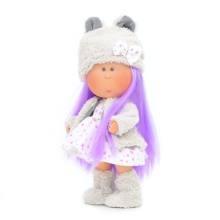 Doll Mia with lilac hair, Nines d`Onil, in a box, art. 3092