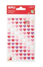 Stickers Pink hearts, Apli Kids, felt, art. 13512