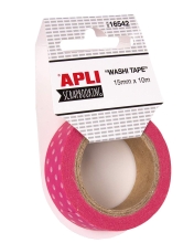 Apli Kids™ | Декоративный скотч: Розовые точки, 15 мм х 10 м, Испания (16542)