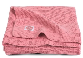 Вязаний плед для дитячої Jollein 100x150см Basic knit, Рожевий 516-522-65106