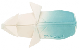 Origami Whale teether toy, Oli&Carol, natural rubber, art. L-H2ORIGAMI WHALE-UNIT