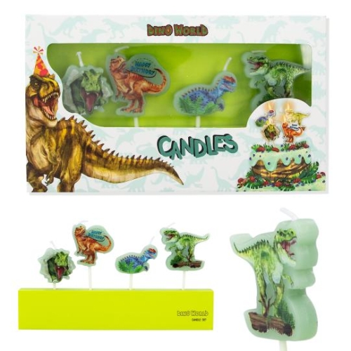 Свечи для торта декоративные Dino World 4 шт, Depesche (13679) / Товары для праздника № 2 Kids Republic Свечи для торта декоративные Dino World 4 шт, Depesche (13679) / Товары для праздника № 2