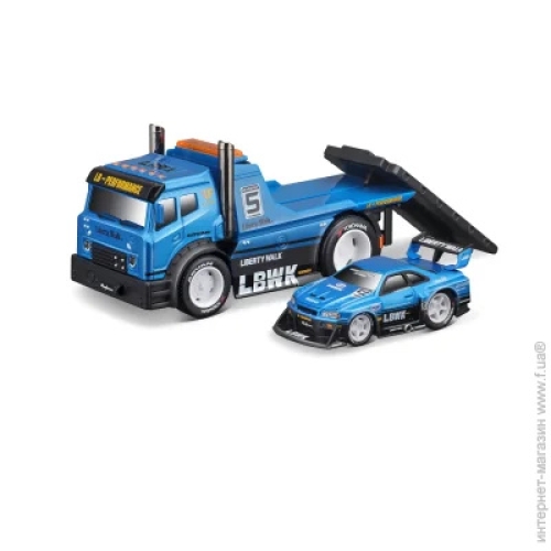 Набір іграшковий Muscle Transport трейлер-транспортер та машинка, серії Muscle Machines в асорти, Maisto (15328) / Іграшки № 7 Kids Republic Набір іграшковий Muscle Transport трейлер-транспортер та машинка, серії Muscle Machines в асорти, Maisto (15328) / Іграшки № 7