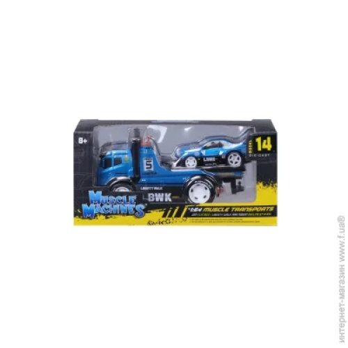 Набір іграшковий Muscle Transport трейлер-транспортер та машинка, серії Muscle Machines в асорти, Maisto (15328) / Іграшки № 6 Kids Republic Набір іграшковий Muscle Transport трейлер-транспортер та машинка, серії Muscle Machines в асорти, Maisto (15328) / Іграшки № 6