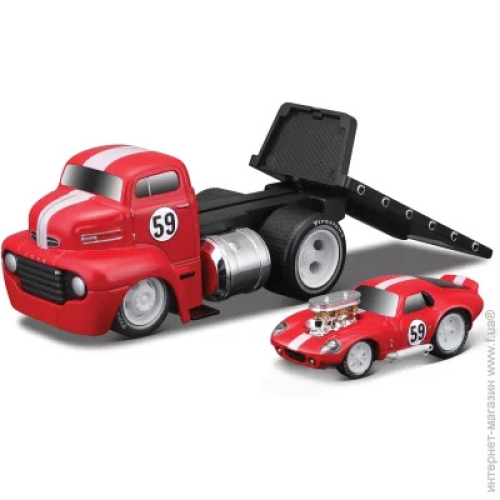 Набір іграшковий Muscle Transport трейлер-транспортер та машинка, серії Muscle Machines в асорти, Maisto (15328) / Іграшки № 5 Kids Republic Набір іграшковий Muscle Transport трейлер-транспортер та машинка, серії Muscle Machines в асорти, Maisto (15328) / Іграшки № 5