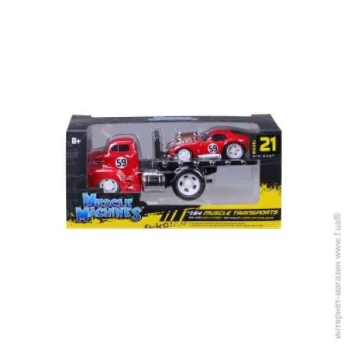 Набір іграшковий Muscle Transport трейлер-транспортер та машинка, серії Muscle Machines в асорти, Maisto (15328) / Іграшки № 4 Kids Republic Набір іграшковий Muscle Transport трейлер-транспортер та машинка, серії Muscle Machines в асорти, Maisto (15328) / Іграшки № 4