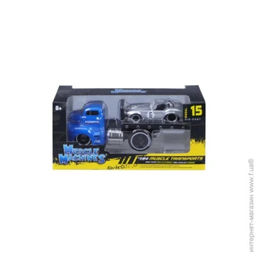 Набір іграшковий Muscle Transport трейлер-транспортер та машинка, серії Muscle Machines в асорти, Maisto (15328) / Іграшки № 24 Kids Republic Набір іграшковий Muscle Transport трейлер-транспортер та машинка, серії Muscle Machines в асорти, Maisto (15328) / Іграшки № 24