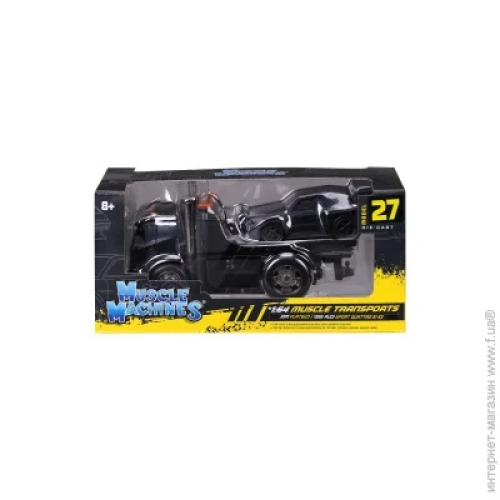 Набір іграшковий Muscle Transport трейлер-транспортер та машинка, серії Muscle Machines в асорти, Maisto (15328) / Іграшки № 17 Kids Republic Набір іграшковий Muscle Transport трейлер-транспортер та машинка, серії Muscle Machines в асорти, Maisto (15328) / Іграшки № 17