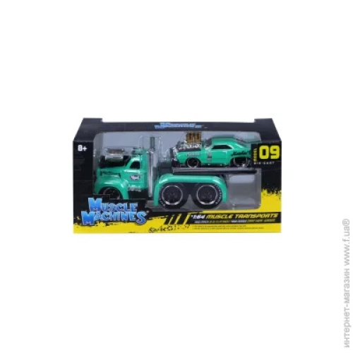 Набір іграшковий Muscle Transport трейлер-транспортер та машинка, серії Muscle Machines в асорти, Maisto (15328) / Іграшки № 12 Kids Republic Набір іграшковий Muscle Transport трейлер-транспортер та машинка, серії Muscle Machines в асорти, Maisto (15328) / Іграшки № 12