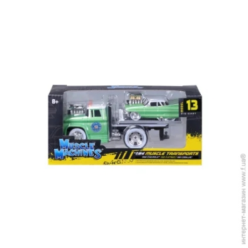 Набір іграшковий Muscle Transport трейлер-транспортер та машинка, серії Muscle Machines в асорти, Maisto (15328) / Іграшки № 8 Kids Republic Набір іграшковий Muscle Transport трейлер-транспортер та машинка, серії Muscle Machines в асорти, Maisto (15328) / Іграшки № 8
