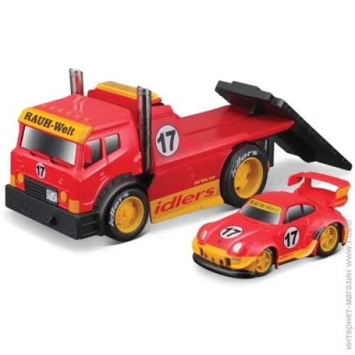 Набір іграшковий Muscle Transport трейлер-транспортер та машинка, серії Muscle Machines в асорти, Maisto (15328) / Іграшки Kids Republic Набір іграшковий Muscle Transport трейлер-транспортер та машинка, серії Muscle Machines в асорти, Maisto (15328) / Іграшки