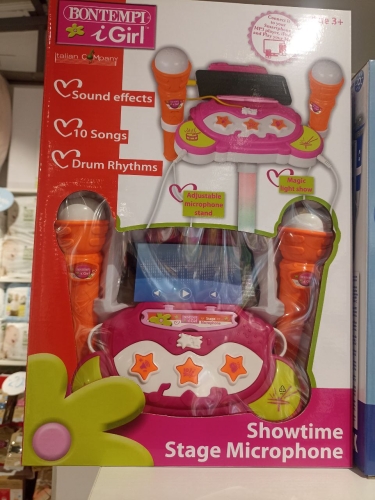 Сценическая стойка с 2-мя микрофонами для девочек, Bontempi (401472) / Музыкальные игрушки № 5 Kids Republic Сценическая стойка с 2-мя микрофонами для девочек, Bontempi (401472) / Музыкальные игрушки № 5