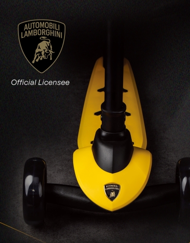 Детский 3-колесный самокат LAMBORGHINI 2 в 1, желтый (11681) / Самокаты № 9