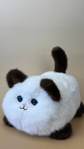 Interactive soft toy Smart Blinking Cat white and brown, AiDA (54098) / Interactive Toys