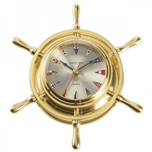 Модель декоративная Часы Штурвал с флажками 21,00 x 4,00 x 21,00см, Artesania Latina (62215) / Декор в детскую Kids Republic Модель декоративная Часы Штурвал с флажками 21,00 x 4,00 x 21,00см, Artesania Latina (62215) / Декор в детскую