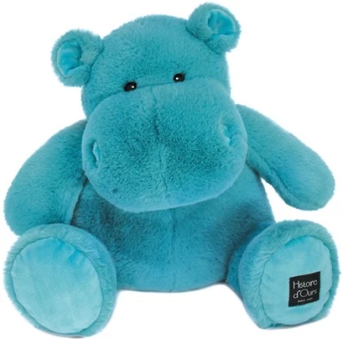 Plush toy Hippo, 40 cm emerald, Doudou (31137) / Plush Toys Kids Republic Plush toy Hippo, 40 cm emerald, Doudou (31137) / Plush Toys