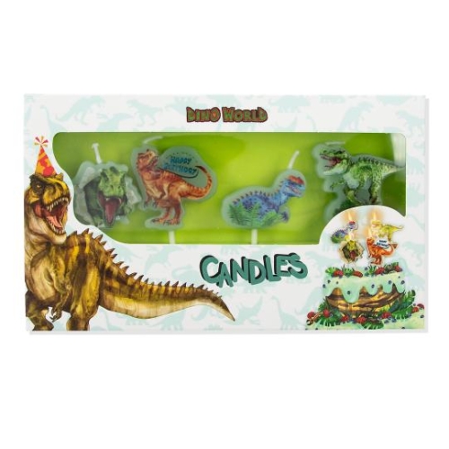Свечи для торта декоративные Dino World 4 шт, Depesche (13679) / Товары для праздника № 3 Kids Republic Свечи для торта декоративные Dino World 4 шт, Depesche (13679) / Товары для праздника № 3