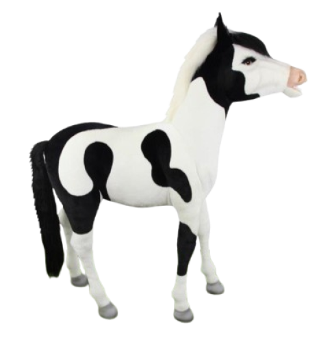 Мягкая игрушка Лоша черно-белая, длина 110см, Hansa (86851) / Мягкие игрушки