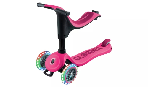 Самокат серии GO UP SPORTY 360 фуксия, до 20-50кг 1+, колеса с подсветкой, Globber (11420) / Самокаты № 5