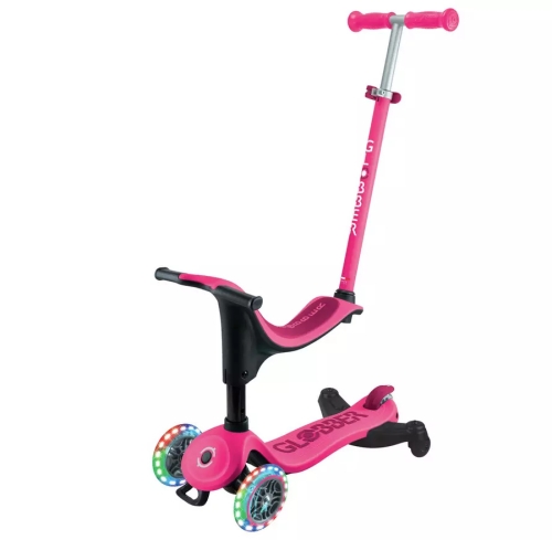 Самокат серии GO UP SPORTY 360 фуксия, до 20-50кг 1+, колеса с подсветкой, Globber (11420) / Самокаты