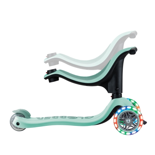 Самокат серии GO UP SPORTY 360 мятно-фисташковый, до 20-50кг 1+, колеса с подсв., Globber (11437) / Самокаты № 4