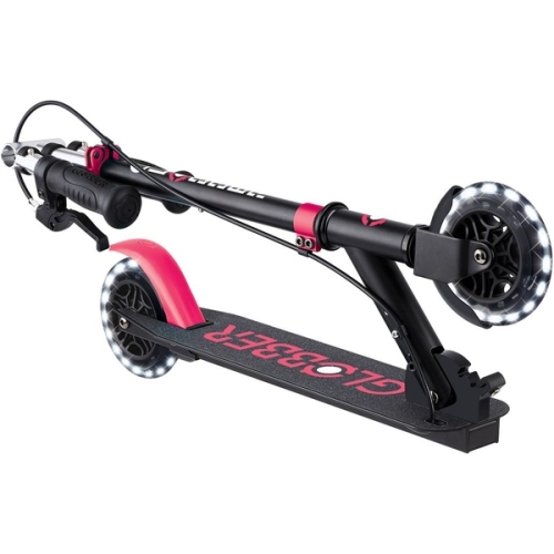 GLOBBER scooter of the FLOW ELEMENT JUNIOR LIGHTS series, black and pink, wheels with lights. 50kg 3+, Globber (11543) / Entertainment № 4
