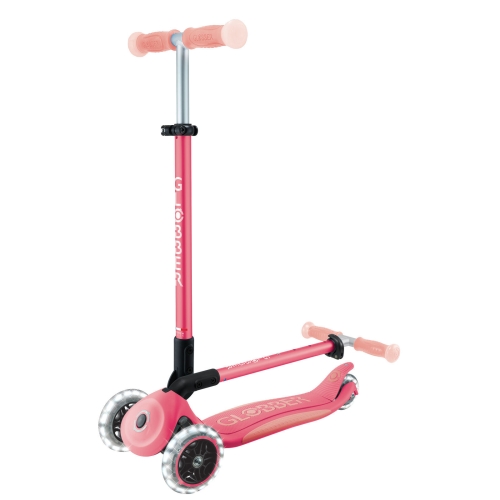 Самокат серии ELITE розовый, светящийся в темноте, колеса с подсветкой, до 50кг, 3+, Globber (12359) / Самокаты