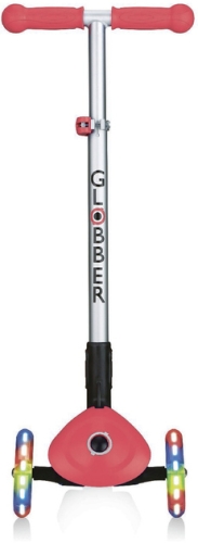 Scooter series PRIMO FOLDABLE LIGHTS, red, wheels with illumination, up to 50 kg, 3+, Globber (84886) / Balance Bikes № 3