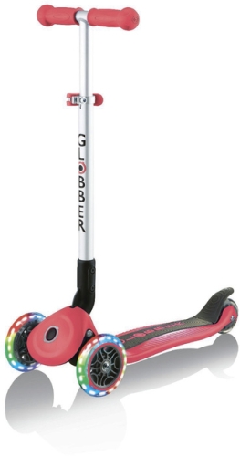 Scooter series PRIMO FOLDABLE LIGHTS, red, wheels with illumination, up to 50 kg, 3+, Globber (84886) / Balance Bikes № 4